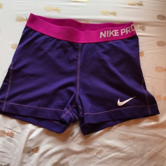 Nike Pants - Nike Pro Purple Shorts